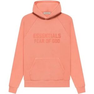 ESSENTJALS FEAR OF GOD CORAL HOODIE NWT - Size XL🔥